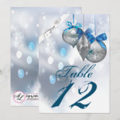 5x7 Tafelnummer Kaart Ornamenten Sneeuwvlokken Sno (Voorkant / Achterkant)