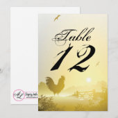 5x7 Tafelnummer Kaart Sunny Morning Boerderij Land (Voorkant / Achterkant)