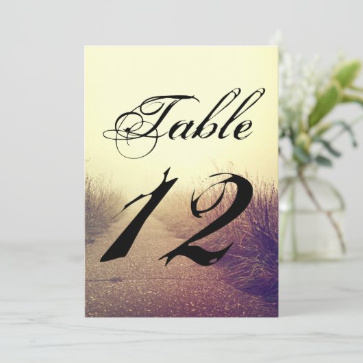 5x7 Tafelnummer Kaart Sunrise Pathway Walkway Path (Staand voorkant)