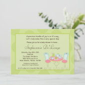 5x7 Tea Party Polka Dot Baby shower Invitation Kaart (Staand voorkant)
