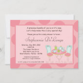 5x7 Tea Party Polka Dot Baby shower Invitation Kaart (Voorkant)