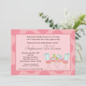 5x7 Tea Party Polka Dot Baby shower Invitation Kaart (Staand voorkant)