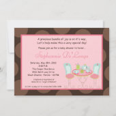 5x7 Tea Party Polka Dot Baby shower Invitation Kaart (Voorkant)