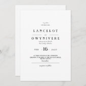 5x7 tekst sjabloon bruiloft invite.classic 2 kaart (Voorkant / Achterkant)