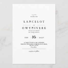 5x7 tekst sjabloon bruiloft invite.classic 2 kaart