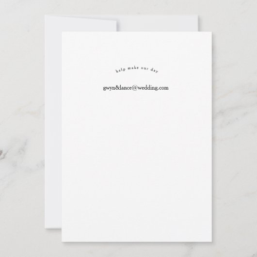 5x7 tekst sjabloon bruiloft uitnodiging. kaart (Achterkant)