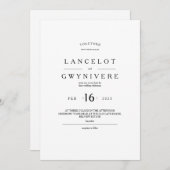 5x7 tekst sjabloon bruiloft uitnodiging. kaart (Voorkant / Achterkant)