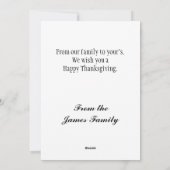 5x7 Thanksgiving Kaart (Achterkant)