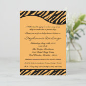5x7 Tiger Animal Print Baby shower Uitnodiging (Staand voorkant)