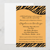 5x7 Tiger Animal Print Baby shower Uitnodiging (Voorkant / Achterkant)