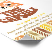 5x7 Tijdcapsule Boho Woodland Fox Verjaardag Poster (Hoek)