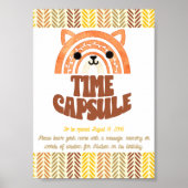 5x7 Tijdscapsule Boho Woodland Vos Verjaardag Poster (Voorkant)