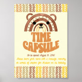 5x7 Time Capsule Boho Woodland Beer Verjaardag Poster (Voorkant)