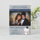 5x7 Top Hat Snowman Uitnodiging (Staand voorkant)
