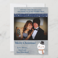 5x7 Top Hat Snowman Uitnodiging