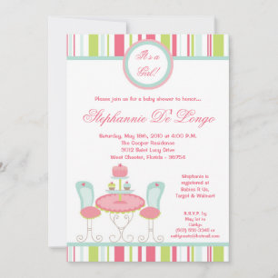 5x7 trendy Chic Sweet Treat Baby shower Invitation Kaart