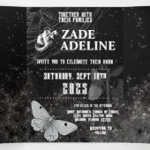 5x7 Trifold Huwelijksuitnodiging Haunting Adeline Drieluik Programma (Binnenkant midden)