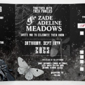 5x7 Trifold Huwelijksuitnodiging Haunting Adeline  Drieluik Programma (Binnenkant midden)