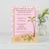 5x7 Tropical Turtle Mama TRIPLET Douche Uitnodigin Kaart (Staand voorkant)