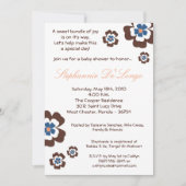 5x7 TropicalHawaiian Flower Baby shower Invitation Kaart (Voorkant)