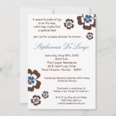 5x7 TropicalHawaiian Flower Baby shower Invitation Kaart (Voorkant)