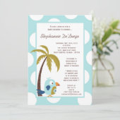5x7 TropicalHawaiian Toucan Baby shower Invitation Kaart (Staand voorkant)