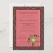 5x7 TropicalHawaiian Turtle Baby shower Invitation Kaart (Voorkant)
