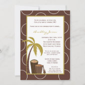 5x7 Tropische Hawaiian Drum Birthday Uitnodiging (Voorkant)