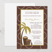 5x7 Tropische Hawaiian Drum Birthday Uitnodiging (Voorkant / Achterkant)