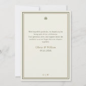 5x7 Tropische Pauw Palm Custom Bericht Huwelijk Bedankkaart (Achterkant)