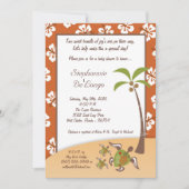 5x7 Tropische schildpad Mama TWINS Shower Invitati Kaart (Voorkant)