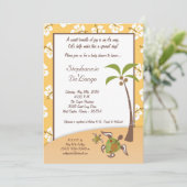5x7 Tropische Turtle Mama Baby shower Invitation Kaart (Staand voorkant)
