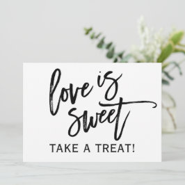 5X7 Trouwdag Candy Bar / Buffet Bord | Zwart