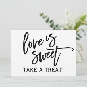 5X7 Trouwdag Candy Bar / Buffet Bord   Zwart