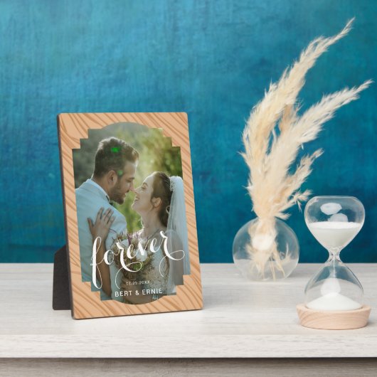 5x7 Trouwherinneringsplaquette met ezelstandaard Fotoplaat (Zijkant)