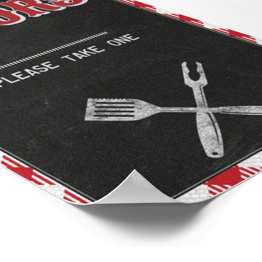 5x7 Tuin BBQ Verjaardag Cadeautjes Tafelbord Poster (Hoek)