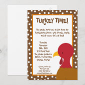 5x7 Turkey Bird Food Thanksgiving Invitation Kaart (Voorkant / Achterkant)
