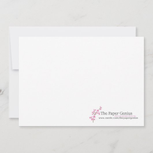 5x7 TWINS Pink Butterfly Baby shower Invitation Kaart (Achterkant)