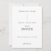 5x7 Uitnodigen: Upload uw eigen Kaart (Voorkant)