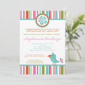 5x7 uitnodigen van Tropische Toucan Bird Baby show Kaart (Staand voorkant)