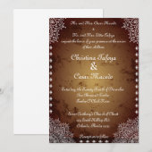 5x7 uitnodigen voor bruiloft Deep Moroccan Brown I Kaart (Voorkant / Achterkant)
