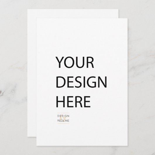 5x7 uitnodiging aangepaste front back print (Voorkant / Achterkant)