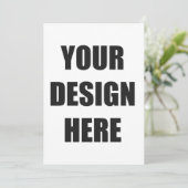 5x7 uitnodiging, aangepaste ontwerpdruk kaart (Staand voorkant)