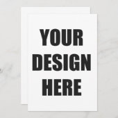 5x7 uitnodiging, aangepaste ontwerpdruk kaart (Voorkant / Achterkant)