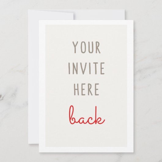 5x7" Uitnodiging afdrukken (Achterkant)