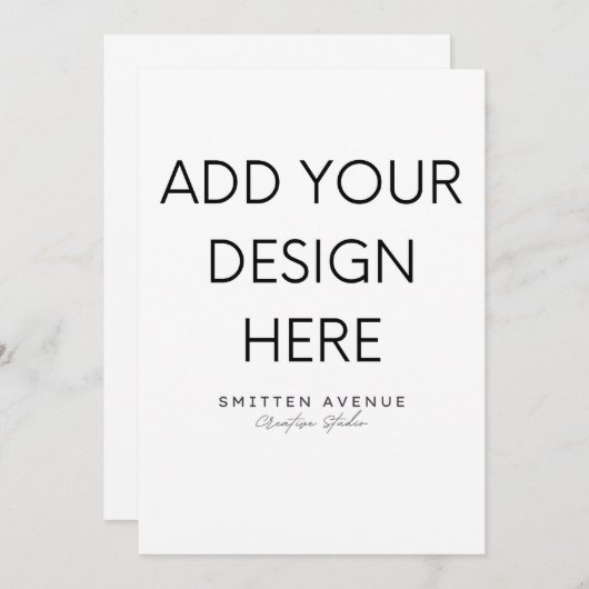 5x7" Uitnodiging afdrukken (Voorkant / Achterkant)