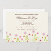 5x7 Uitnodiging Baby shower van de Tijd van de Len (Voorkant / Achterkant)