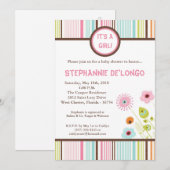 5x7 Uitnodiging Baby shower van de Tijd van de Len (Voorkant / Achterkant)