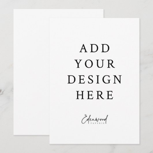 5x7" Uitnodiging Kaarten (Voorkant / Achterkant)