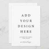 5x7" Uitnodiging Kaarten met enveloppen (Voorkant / Achterkant)